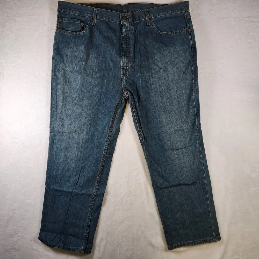 Levis 559 Relaxed Straight Jeans Mens‎ 44x29 Blue Denim Mid Wash